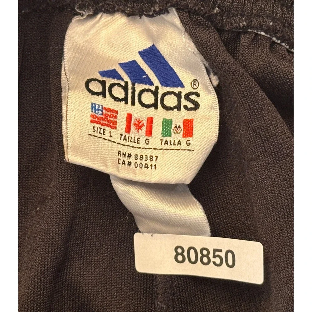 Adidas Mens Black Mesh Athletic Soccer Shorts Large 3 Stripe RN 88387